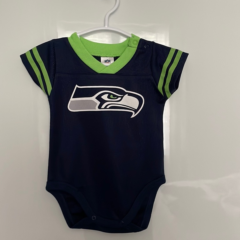 Seattle Seahawks jersey onesie